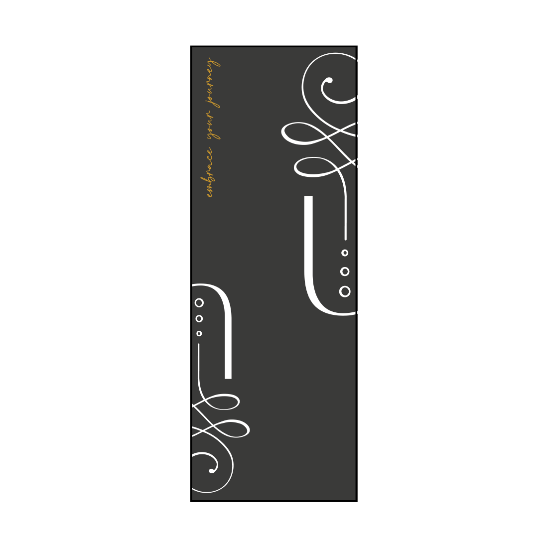black non slip hot yoga towel with minimal design elements and white and yellow lettering